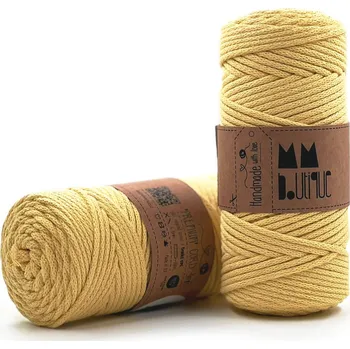 Příze MMboutique bavlněná šňůra Premium 3mm Lemon