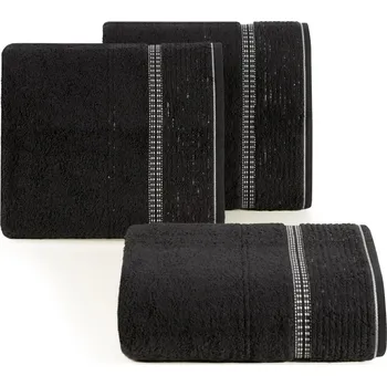 Ručník BAVLNĚNÝ RUČNÍK TAYLOR 50X90 CM ČERNÁ