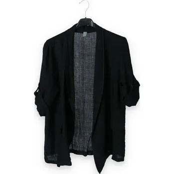 Dámské sako Sako len 2102 Itálie barva: černá, velikost: Univerzální-jedna velikost