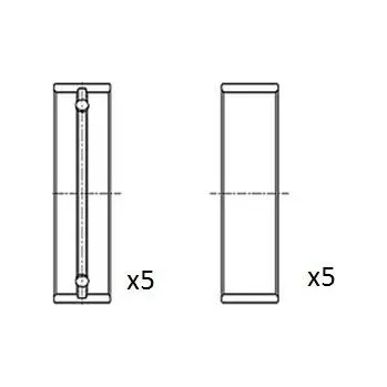 Kliková hřídel Hlavní ložiska klikového hřídele FAI AutoParts BM1041-STD