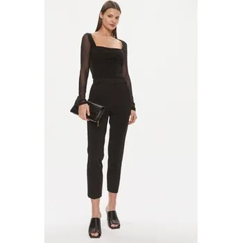 Pinko Kalhoty z materiálu Bello 100155 A1L4 Černá Slim Fit 40