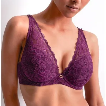 Souprava dámského spodního prádla Podprsenka AUBADE Push-up (HK81-04), Barva fialová, Velikost 70D