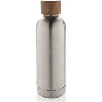 Termohrnek Termo lahev Wood z RCS recyklované nerezové oceli - P435.532