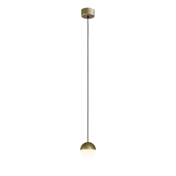 ACB Iluminacion Závěsné LED svítidlo CUSTO, v. 180 cm, 5W, CRI90, CCT switch 2700-3000K Barva: Zlatá, Stmívání, řízení: ON/OFF