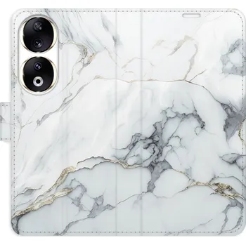 Pouzdro na mobilní telefon Flipové pouzdro iSaprio - SilverMarble 15 - Honor 90 5G