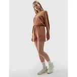 Dámské teplákové šortky s přídavkem modálu 4F - hnědé velikost XL hnědá