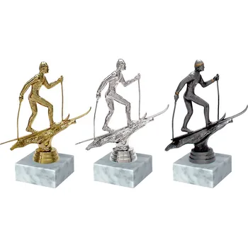 Soška běh na lyžích 34538,40,42 - 13,9 cm Barva: bronzová - výška 13,9 cm