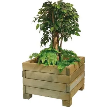 Popelnice HTI Dřevěný květináč čtvercový MADERA MC-7966