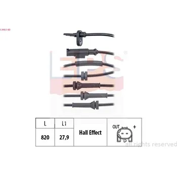 Přislušenství brzdového systému Snímač, počet otáček kol EPS 1.960.140