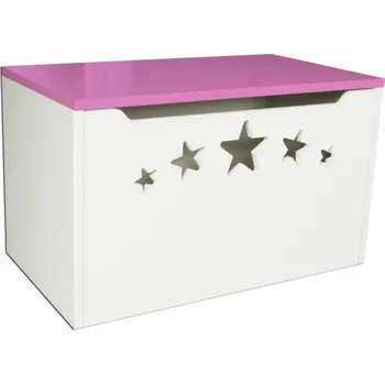 Úložný box Box na hračky hvězdy růžové