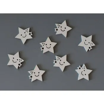 Dřevěná dekorace HVĚZDIČKA bílá