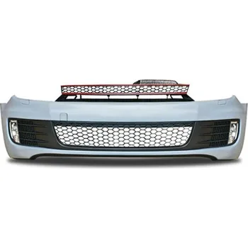 Nárazník JOM Přední nárazník ve sport. designu pro VW Golf 6, s mlhovkami a mřížkou chladiče, výřezy pro park. senzory a ostřikovače světlometů