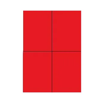 Speciální papír Samolepicí etikety 105 x 148,5mm, A4 (100 ks) reflexní červená