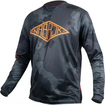 cyklistický dres Dres - NABAJK Shpindler LS 2024 - Black Camo XXL