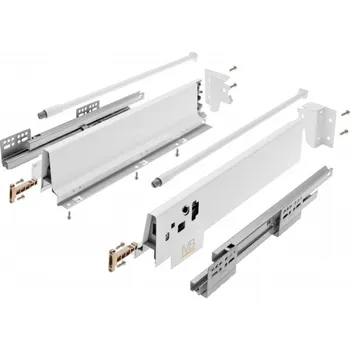 Úložný box Modern box l-400 sada - střední (včetně 1 sady relingů) bílý