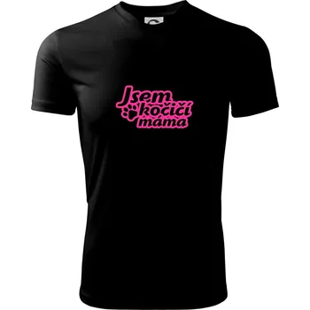Chlapecké tričko Jsem kočičí máma - Dětské triko sportovní (dresovina) - 122 cm/6 let ( Černá )