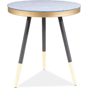 Konferenční stolek Konferenční stolek VEGA C bílý mramor/černá/zlatá