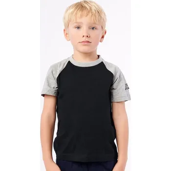 Kappa LOGO CAFY triko JR černá/šedá 16Y