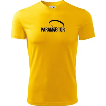 Paramotor nápis - Dětské triko sportovní (dresovina) - 134 cm/8 let ( Žlutá )