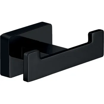 Věšák Novaservis Greta Dvojitý háček, 40 × 50 mm, montáž: vrtání, černá AGR06BL