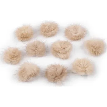 Aplikace kožešinová bambulka Ø3 cm