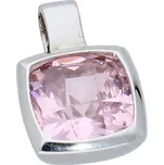 Goldstore Přívěsek bílé zlato růžový zirkon Váha: 1.44 g