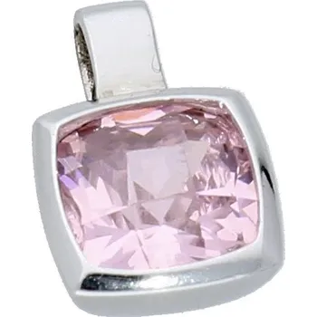 Přívěsek Goldstore Přívěsek bílé zlato růžový zirkon Váha: 1.44 g