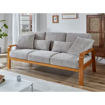 Pohovka Pohovka 3-sed s dřevěnými područkami KOLDING