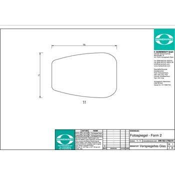 Zrcadlo Hahnenkratt Zrcadlo FS Rhodium jednostranné bez držátka Varianta: Zrcadlo FS Rhodium okluzní 74x106mm