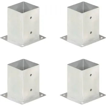 Příslušenství pro plot vidaXL Patka na sloupek 4 ks pozinkovaný kov 101 mm [145450]