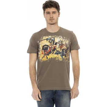 Pánská móda Pánské triko 2AT09 Trussardi Action Barva: Hnědá, Velikost: M