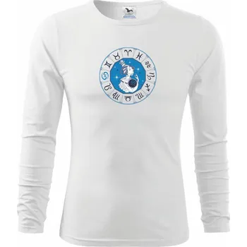 Pánské oblečení Souhvězdí rak barevné - Triko s dlouhým rukávem FIT-T long sleeve - S ( Bílá )