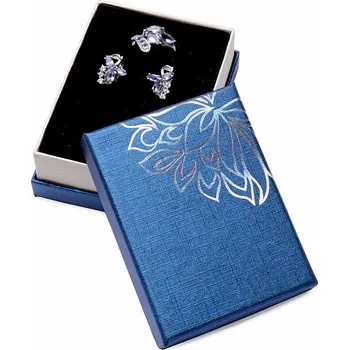 Dárková krabička Papírová dárková krabička s květinou na prsteny a náušnice 9 x 6,8 cm 9 x 6,8 x 3,3 cm