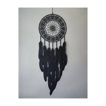 Lapač snů Lapač zlých snů Lovec havranů č.1 35 x 105 cm (S husím peřím)