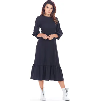 Dámské šaty Extrémně ženské pohodlné šaty A345 Barva: Černá, Velikost: L