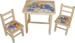 ČistéDřevo Dřevěný dětský stoleček se 2…