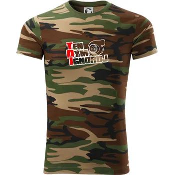 Pánské tričko Ten dým ignoruj - Army CAMOUFLAGE - L ( Hnědý maskáč )
