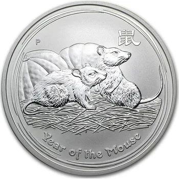 Perth Mint Australian Lunar Series II stříbrná mince 1oz 2008 Year of the Mouse