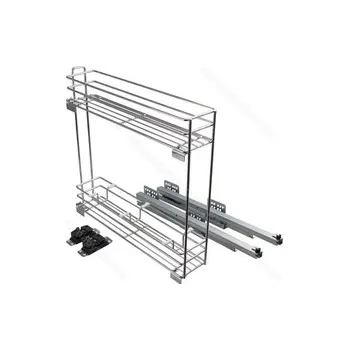 Nábytkové kování Cargo košík BEST "15" 2pol,boč.ved. chróm /Iron Line