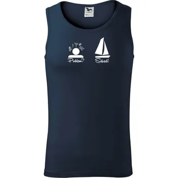 Problem solved - plachetnice - Tílko pánské Core - M ( Námořní modrá (velmi tmavá - téměř černá) )