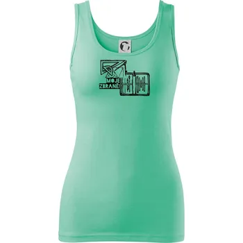 Dámské oblečení Moje zbraně - Geometrie - matematika - Dámské tílko - M ( Mátová )