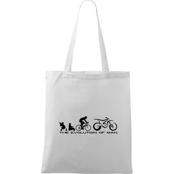 Evolution of man (Enduro) - Taška bavlněná - 42 x 38 cm ( Bílá )