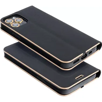Pouzdro na mobilní telefon Pouzdro Forcell Luna Book Gold iPhone 12 mini - Černé