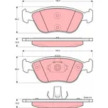 Sada brzdových destiček, kotoučová brzda TRW GDB1406