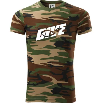 Pánské tričko Freediving - Dive - Army CAMOUFLAGE - 2XL ( Hnědý maskáč )