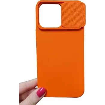 Pouzdro na mobilní telefon Pouzdro Camshield Soft iPhone 14 Pro Max Oranžové