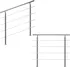 Zábradlí Monzana Schodišťové zábradlí nerezové 4 vzpěry 120 cm 
