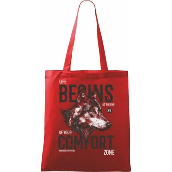 Wolf life - Taška bavlněná - 42 x 38 cm ( Červená )