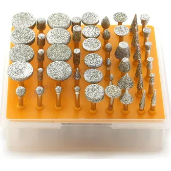 Fréza Diamantová brusná tělíska #40, 1 - 16 mm dřík 3mm, 50ks