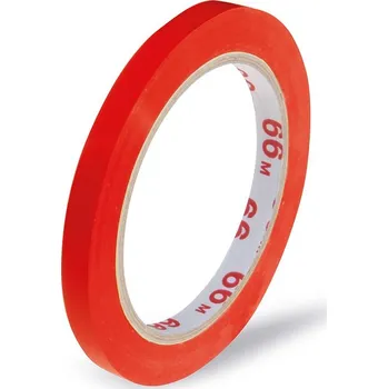 Potravinová fólie Strojek pro zavírání sáčků - páska lepicí 9 mm x 66 m, červená